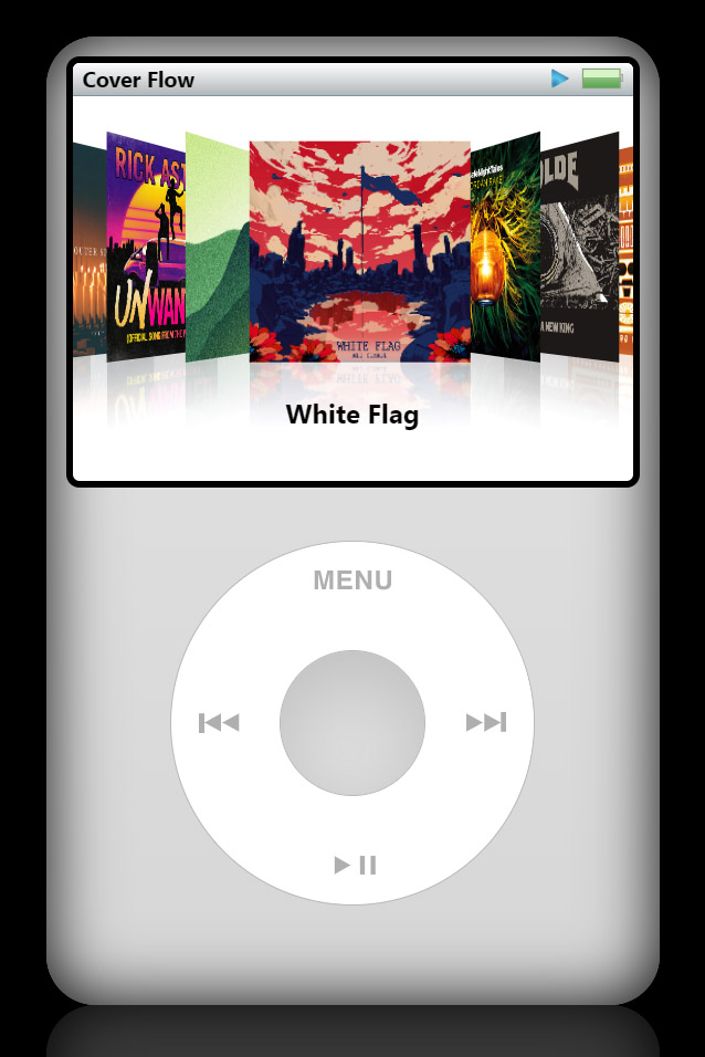 The iPod Classic works just like the original, complete with the touch-sensitive wheel and center click button