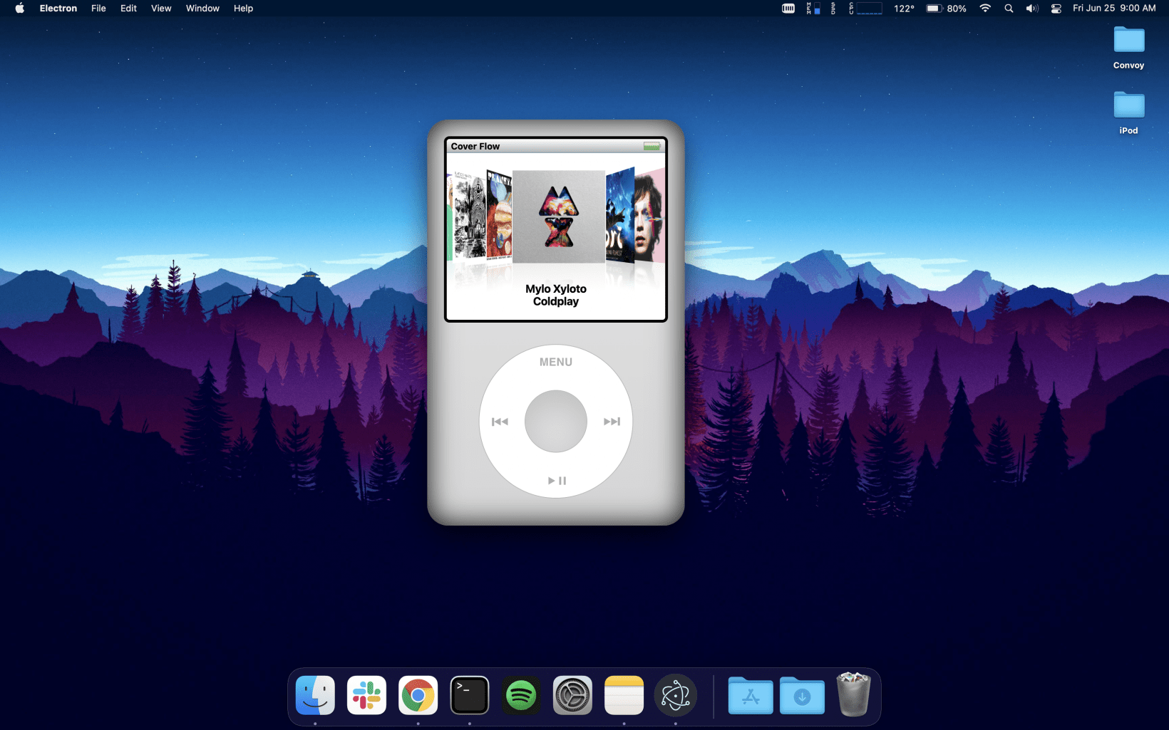 Tanner Villarete wants to turn his React-powered iPod Classic into a standalone desktop app